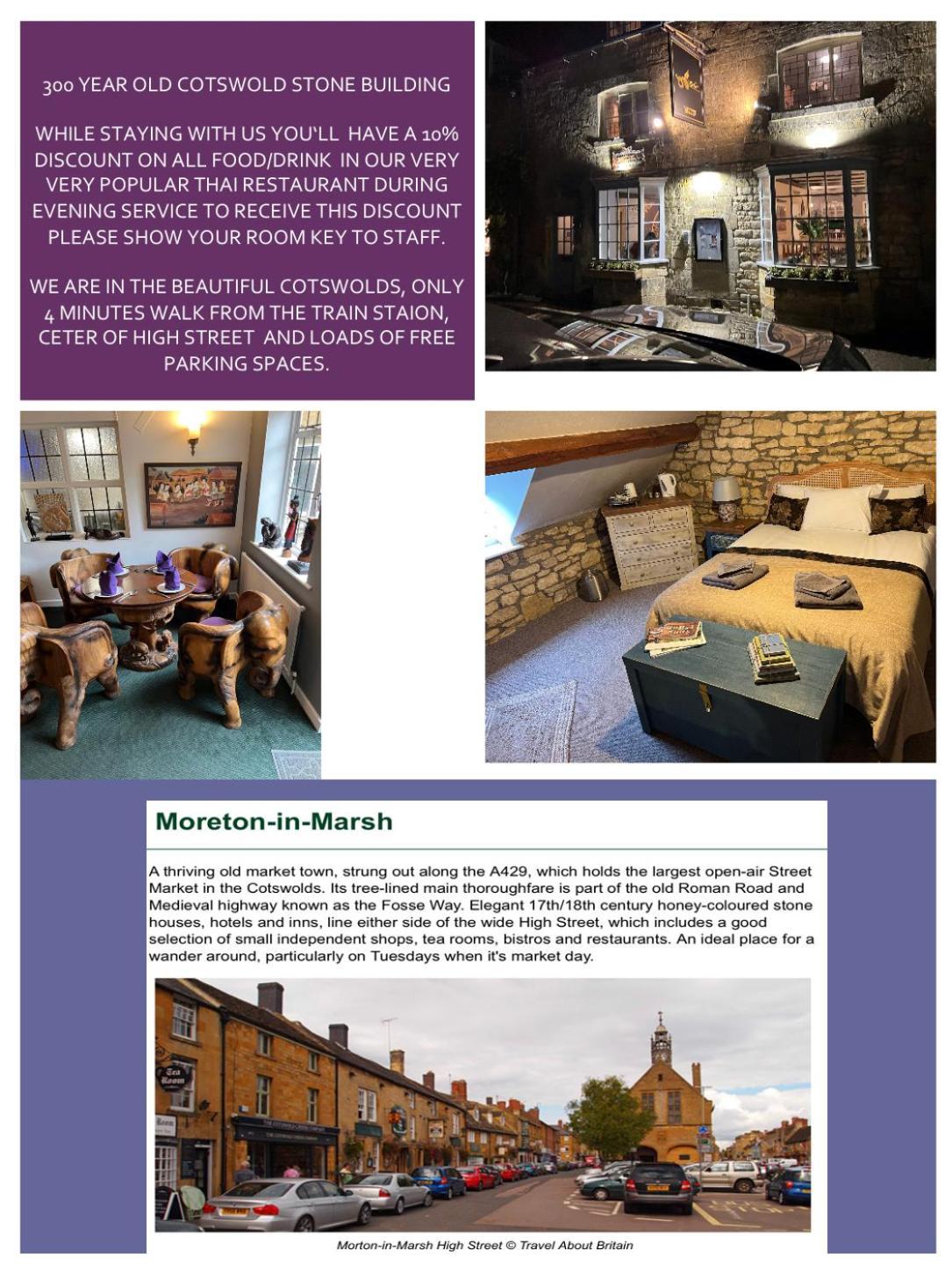 Siam Cottage Guesthouse Over 300 Years Old With Thai Restaurant Moreton-in-Marsh Kültér fotó
